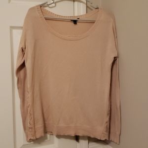 Pink Sweater with Lace Back